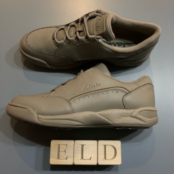 Clarks Shoes - Clarks Women’s Leather Lace Up Walking Sneakers